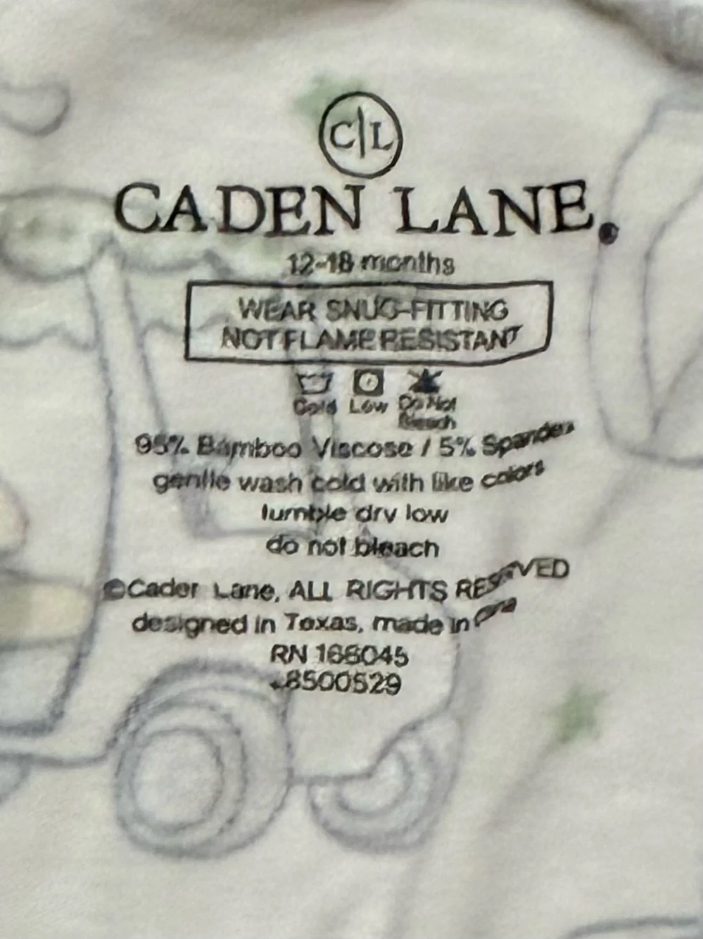 Caden Lane Country Club Cuties Convertible Zip Up Pajamas Baby Boy Size 12-18 mo